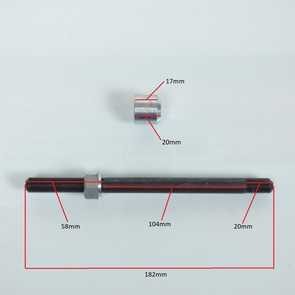 Axe roue arrière Générique pour mobylette D12mm 182mm / Leleu baton Neuf
