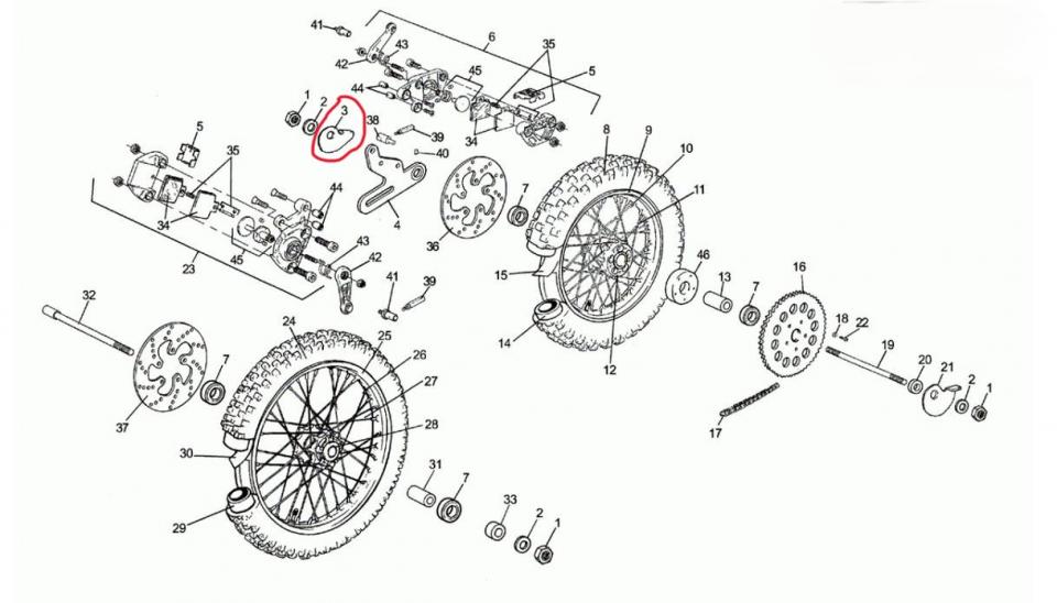 Tendeur chaîne de transmission pour Rieju MX