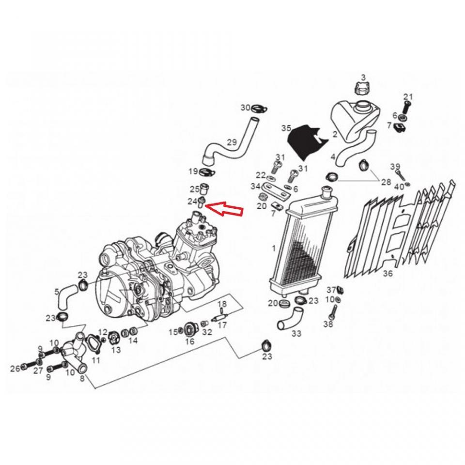 Thermostat origine pour Moto Derbi 50 Senda R 2000 à 2001 00H03800431 / 55°C Neuf