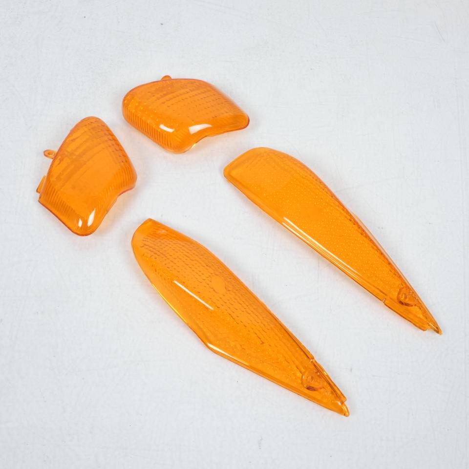 Cabochon de clignotant Teknix pour scooter Yamaha 50 Spy Après 1999 AV+AR orange Neuf