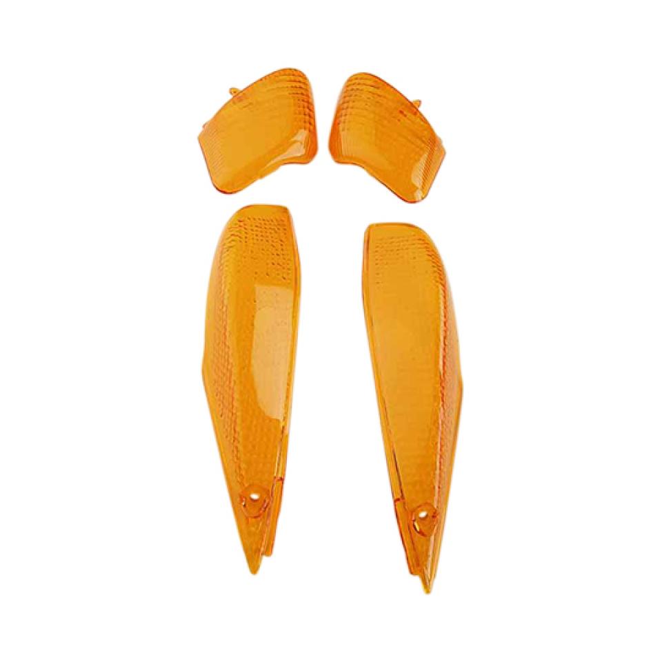 Cabochon de clignotant Teknix pour scooter MBK 50 Booster Ng Après 1999 AV+AR orange Neuf