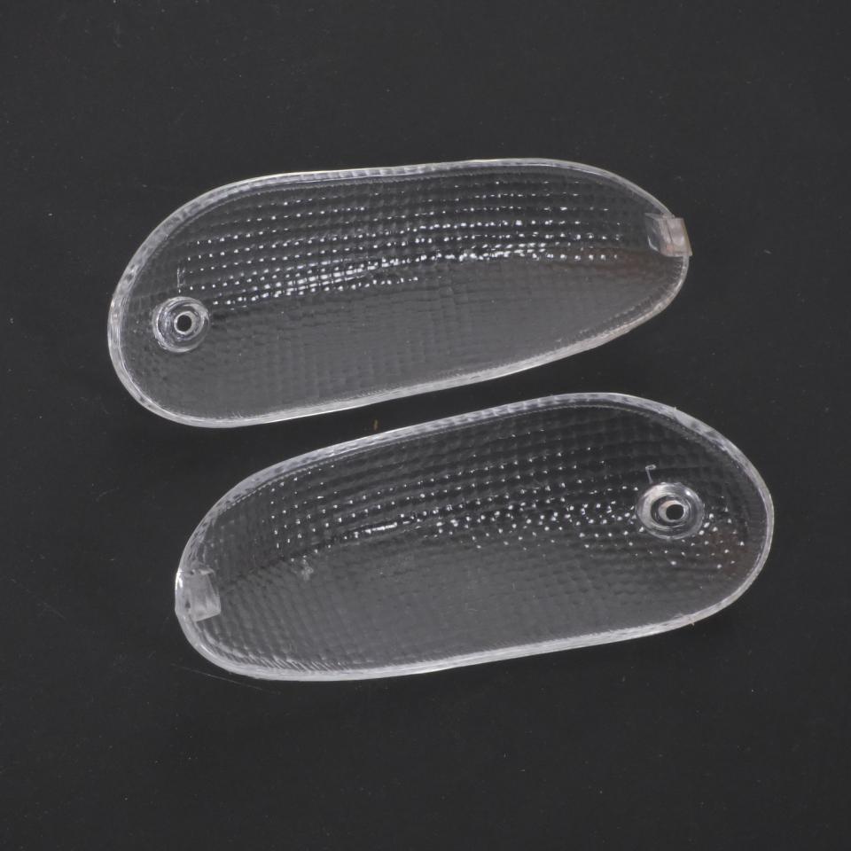 Paire cabochon de clignotant avant transparent pour scooter Gilera 50 Stalker Neuf