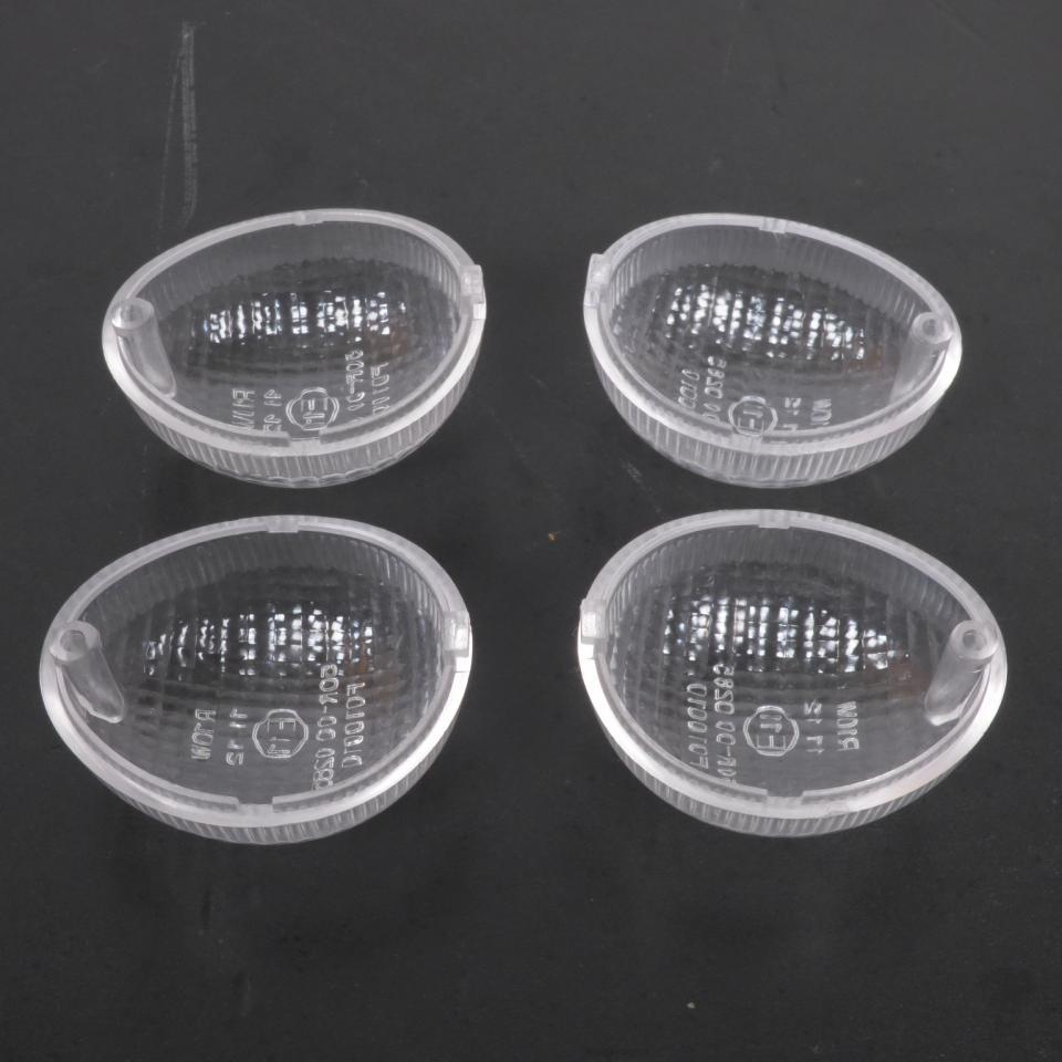 Kit cabochon de clignotant AV AR TNT pour scooter Peugeot 50 Ludix Blanc Neuf