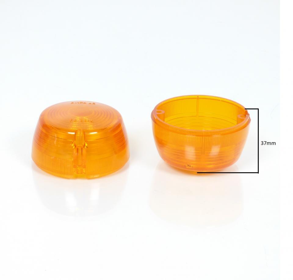 Paire de cabochon de clignotant rond pour Mobylette MBK P-174AR / F.B.2246 Neuf
