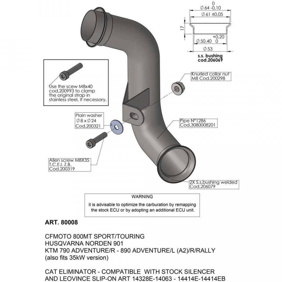 Catalyseur d échappement pour KTM Adventure