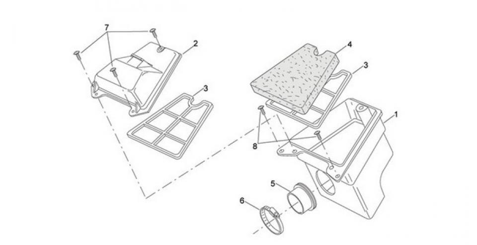 Manchon de boite a air origine pour Moto Aprilia 50 RS 1995 à 1998 AP8220180 / 8220180 Neuf