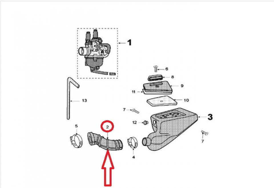 Manchon de boite a air pour moto Peugeot 50 XR6 2003 à 2007 754061 Neuf