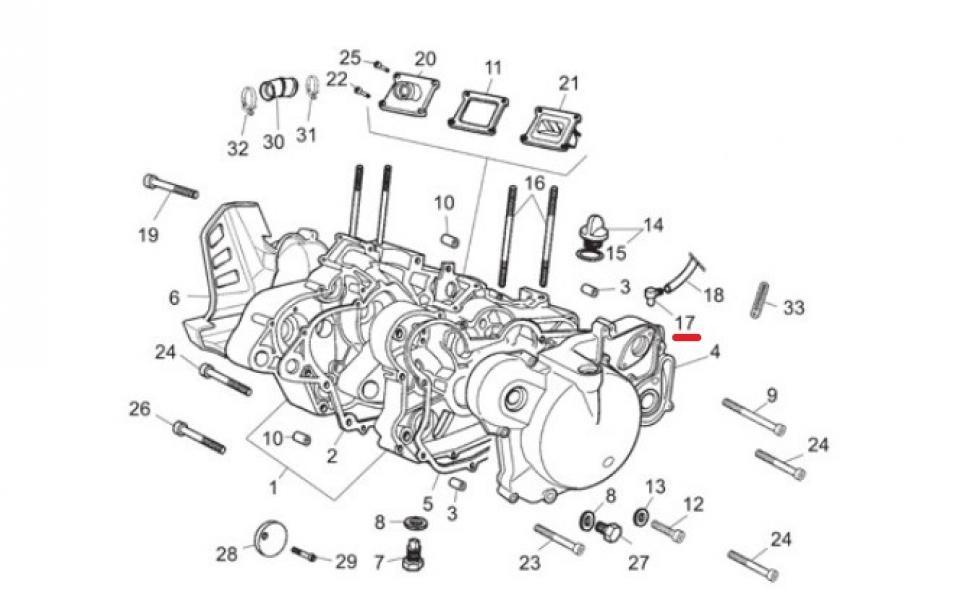 Pièce moteur diverse origine pour moto Derbi 50 Senda 847024 / raccord mise à l'air Neuf