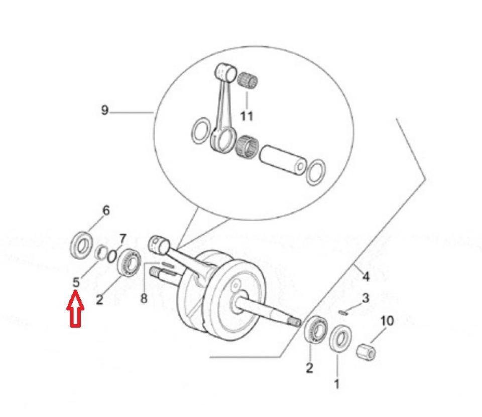 Pièce moteur diverse origine pour Moto Minarelli 50 AM6 AP8206268 / douille 17x24x8mm Neuf