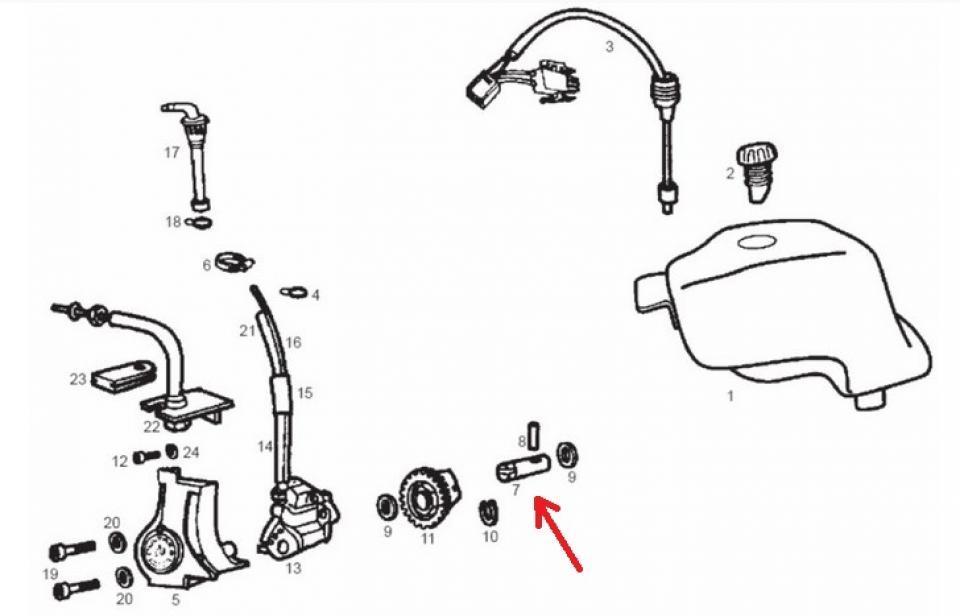 Pièce moteur diverse origine pour Moto Derbi 50 Senda Avant 2005 00H03700101 Neuf