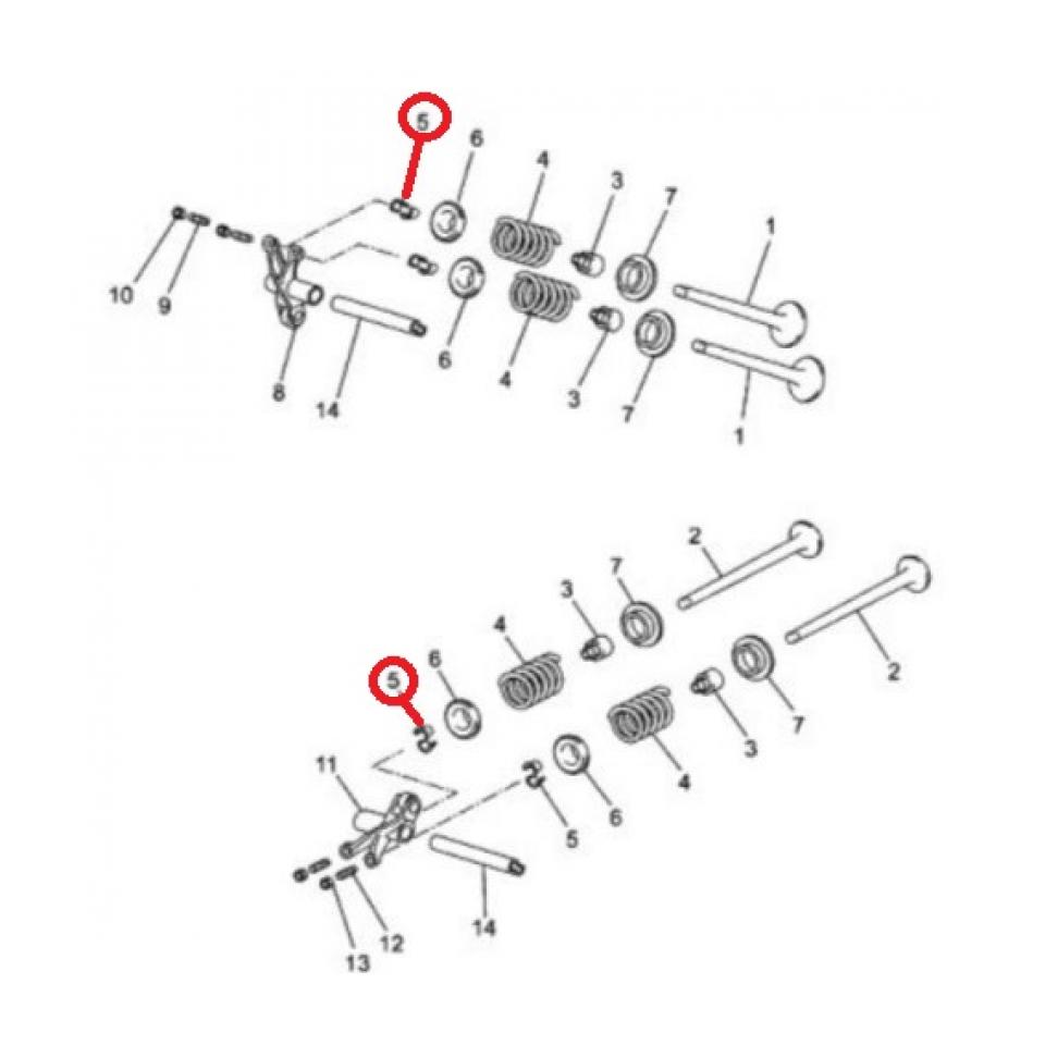 Fraise Verrouillage ressort de soupape pour scooter Yamaha 125 X-Max 3S0E211800