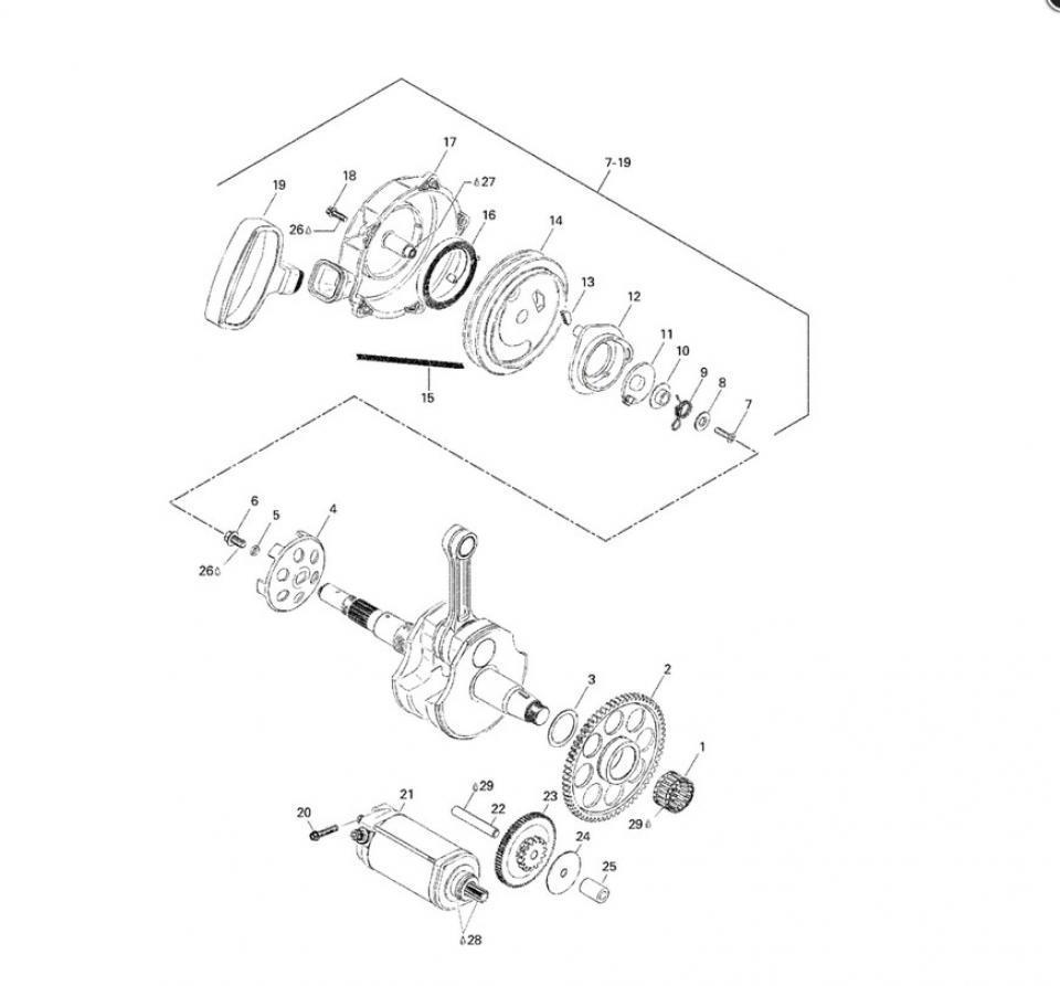 Ressort d’arrêt du lanceur pour quad CAN-AM 400 Traxter 2003 à 2014 420938989