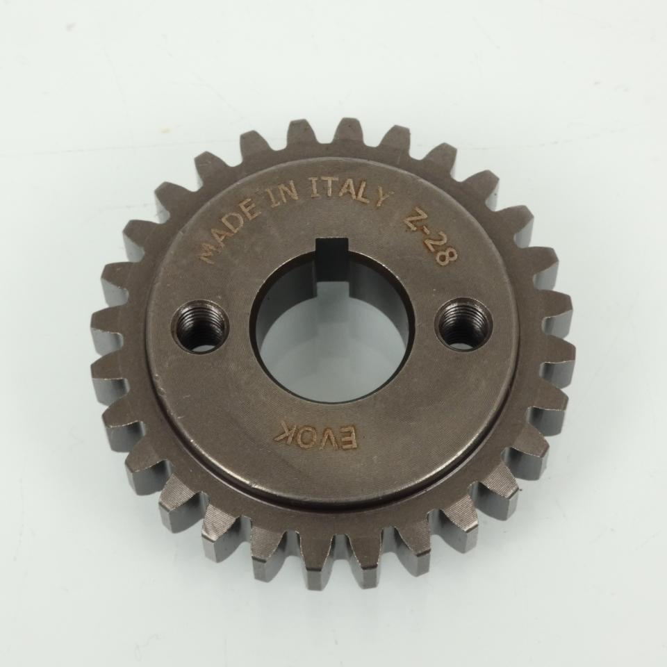 Pignon bout vilebrequin EVOK pour auto Piaggio 50 Ape 2009 à 2017 28 dents Neuf
