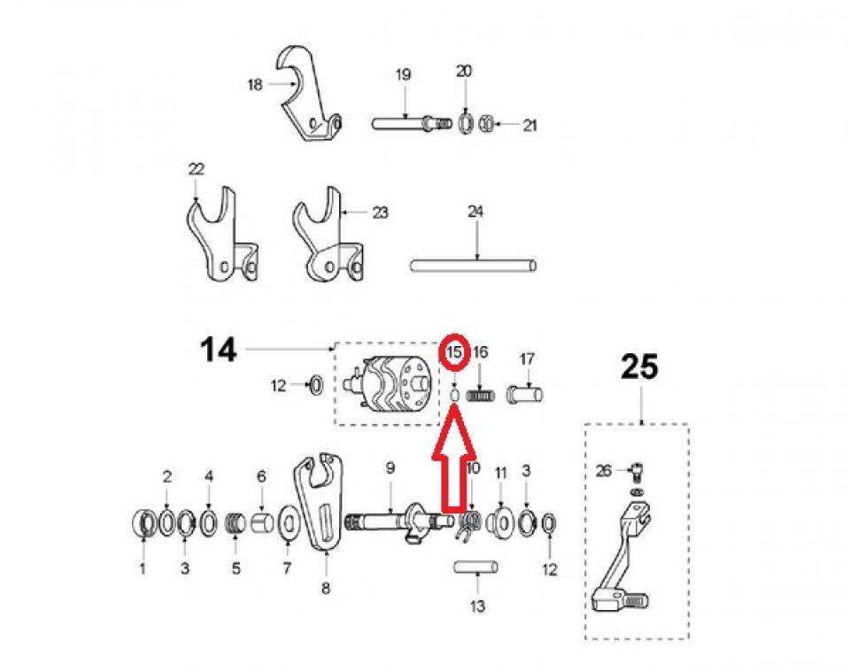Bille Ø9mm pion barillet sélection pour moto Sherco 50 SM R 2013 à 2017 Neuf