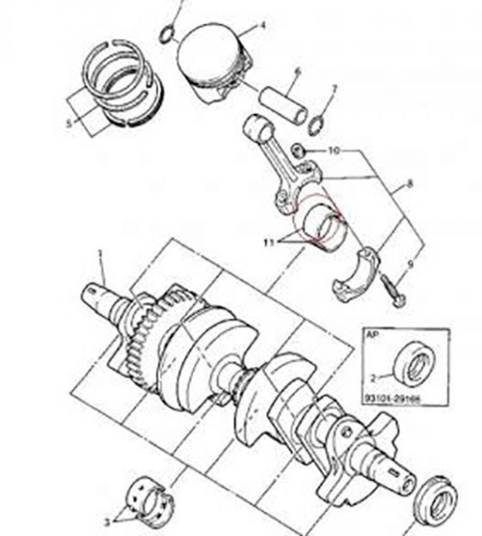 Pièce moteur diverse origine pour Moto Yamaha 600 R6 1999 à 2001 4TV-11656-10 Neuf