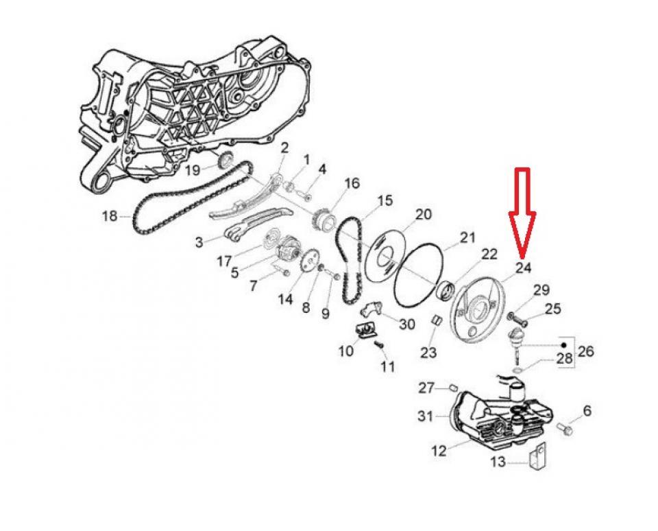 Pièce moteur diverse origine pour scooter Piaggio 200 Beverly 2002-2006 847116 Neuf