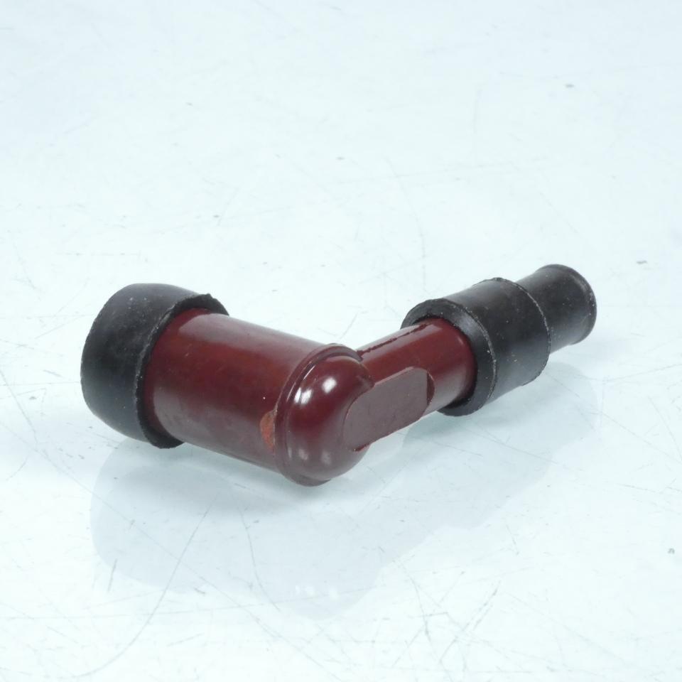 Antiparasite marron coudé 90° pour bougie sans olive pour moto scooter cyclo