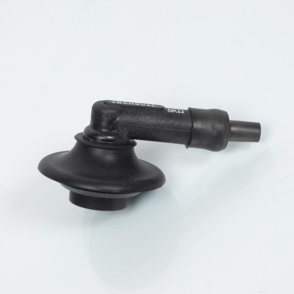Antiparasite Transval 480 90° noir 5KOhms pour bougie avec olive pour scooter