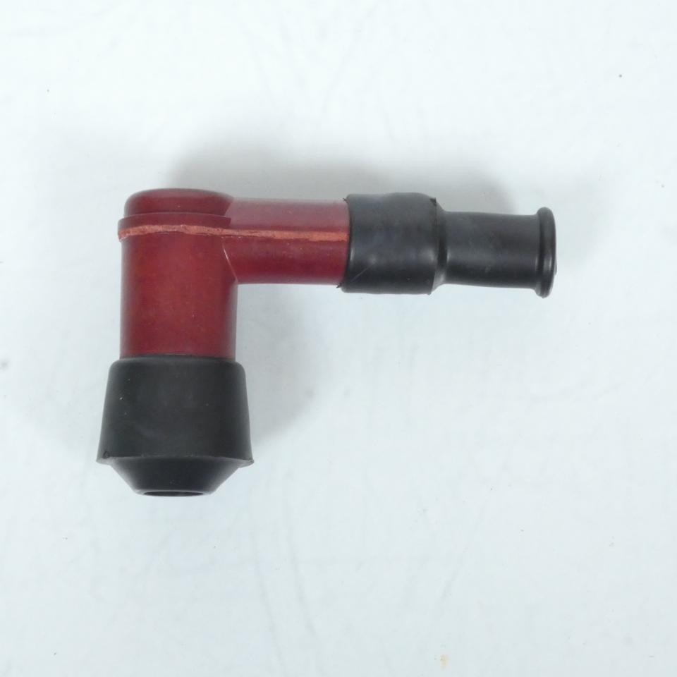 Antiparasite marron coudé 90° pour bougie sans olive pour moto cyclomoteur