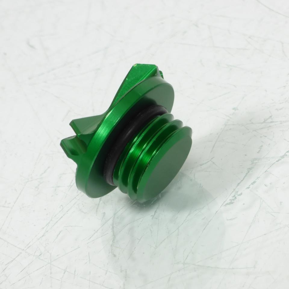 Bouchon niveau huile alu CNC anodisé vert  AVOC pour Moto Kawasaki 900 Z Après 2017