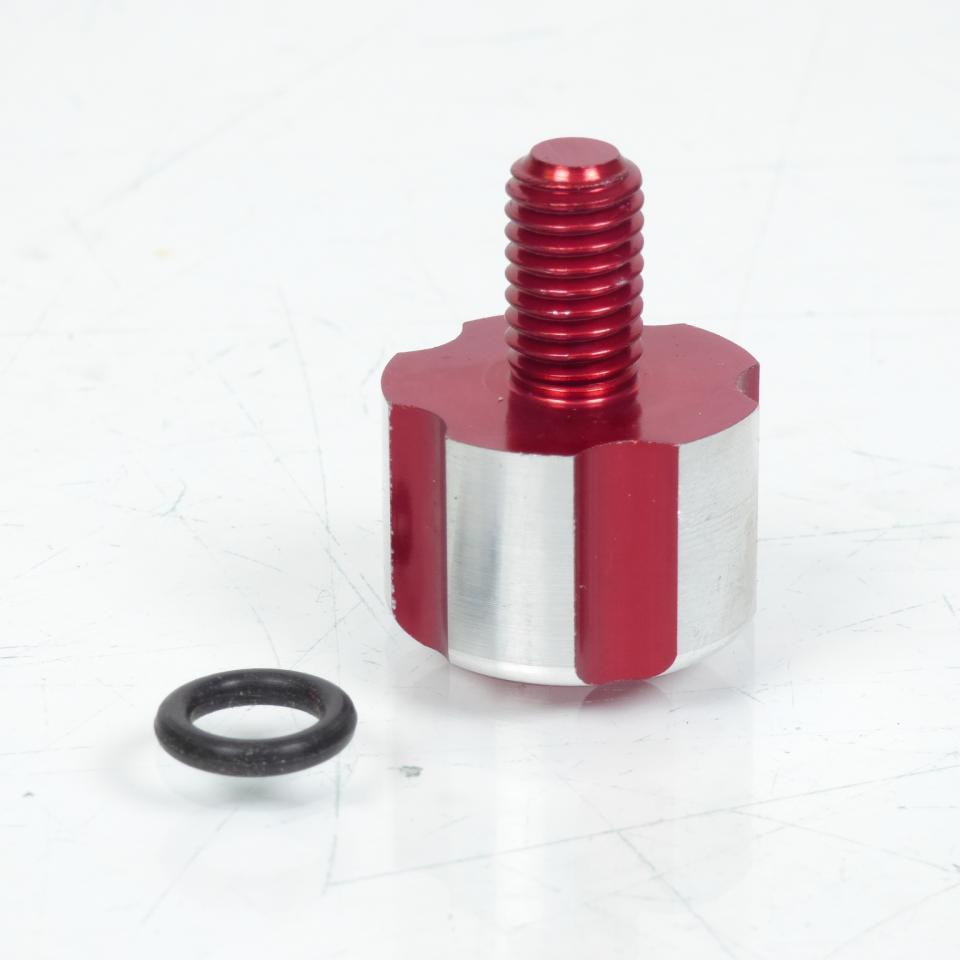 Bouchon huile transmission Replay alu rouge pour scooter Peugeot 50 Vivacity Neuf