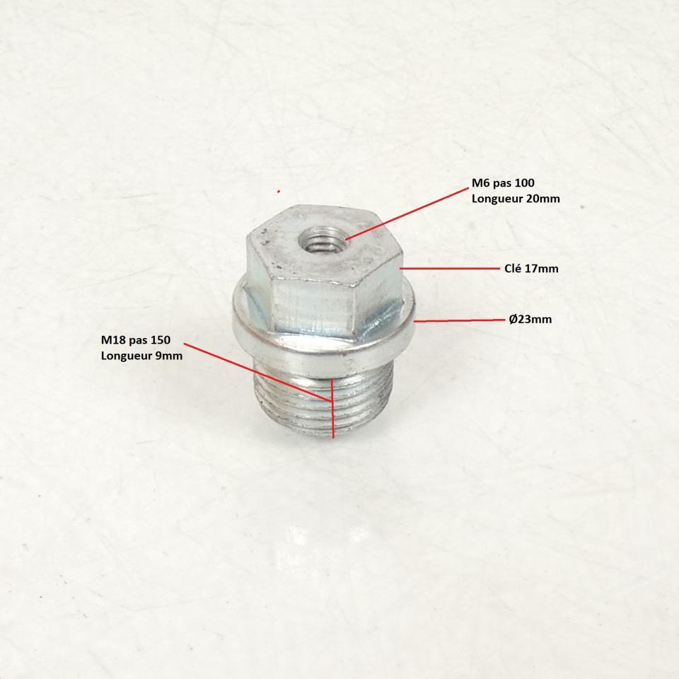 Bouchon de vidange d'huile M18 pas de 150 M6 pas 100 Clé 17mm pour moto scooter quad Neuf