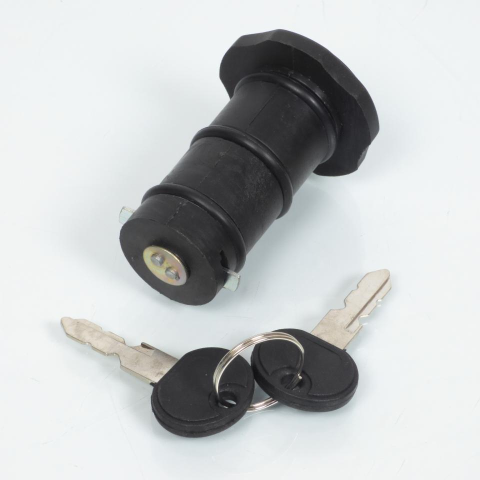 Bouchon de réservoir d'essence à clé RSM pour mobylette Peugeot 103 Ø28mm antivol long à pousser Neuf