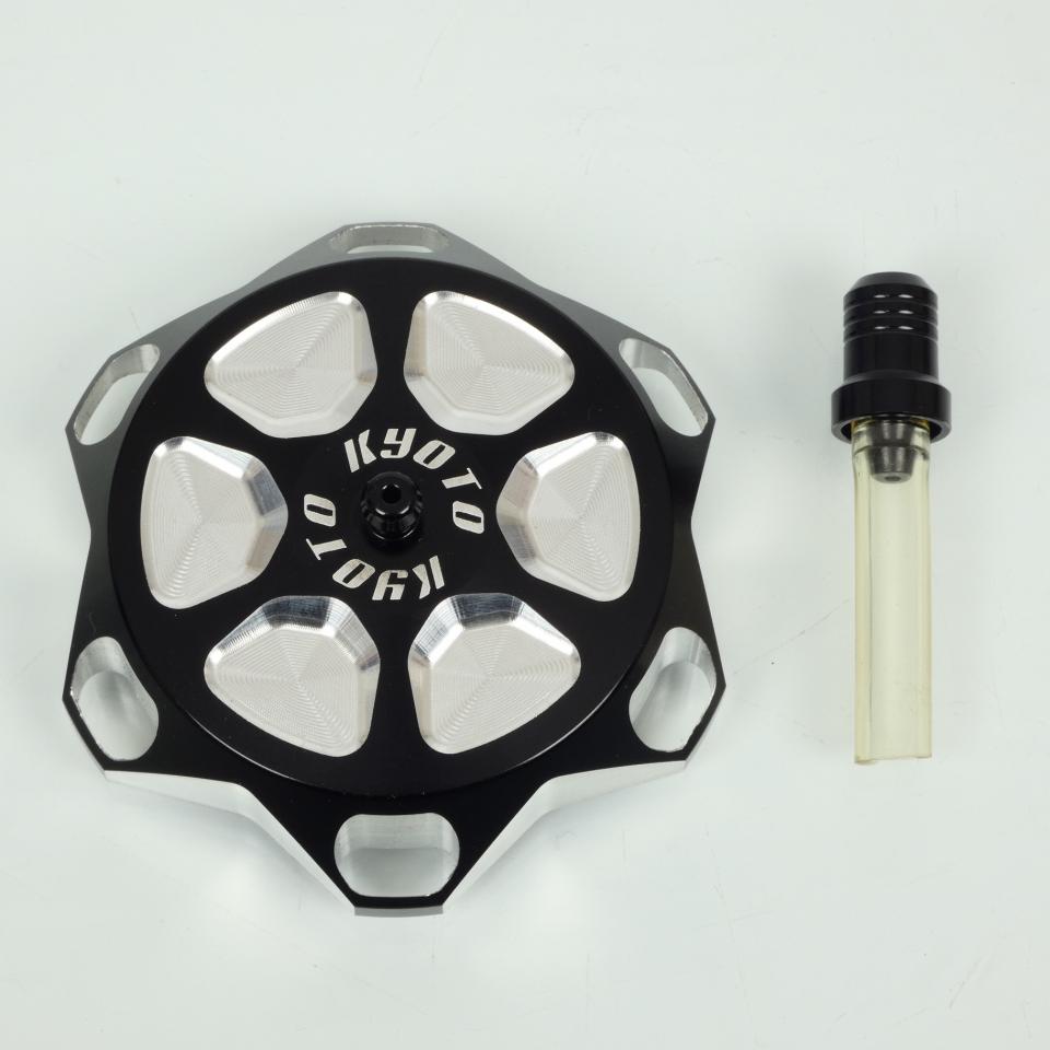 Bouchon de réservoir Kyoto aluminium anodisé noir pour moto Honda 450 CRF Neuf