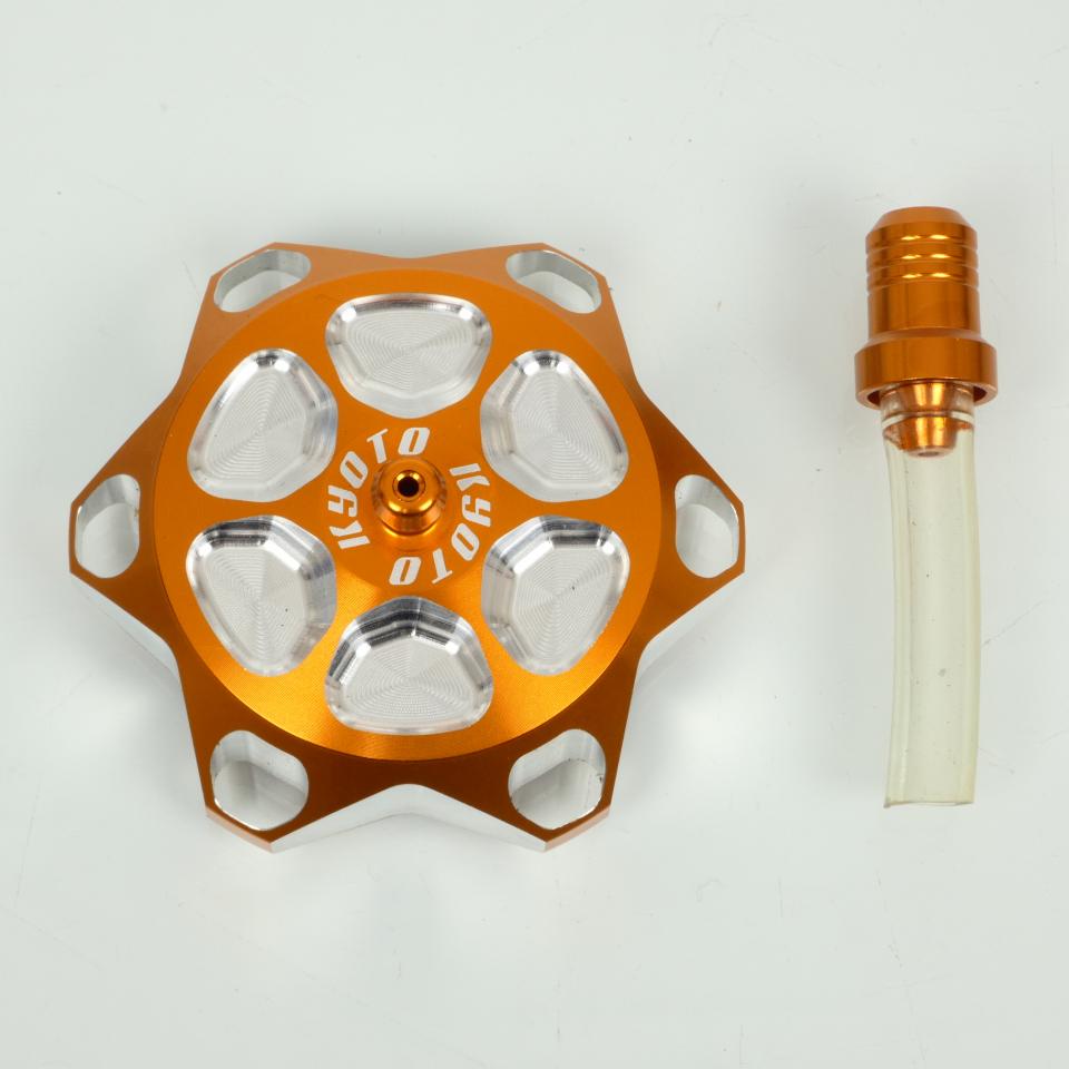 Bouchon de réservoir Kyoto aluminium anodisé or pour moto cross enduro KTM Neuf