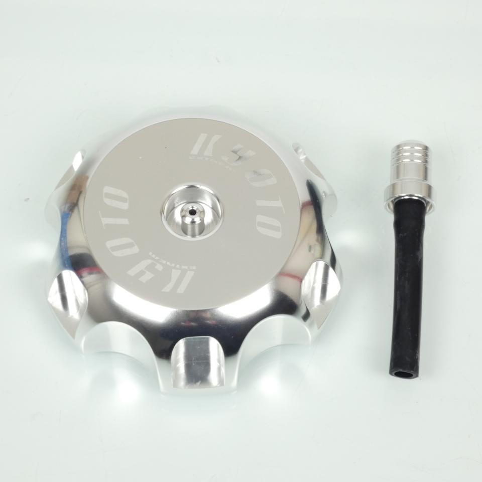 Bouchon de réservoir Kyoto aluminium poli pour moto Kawasaki 65 KX Neuf