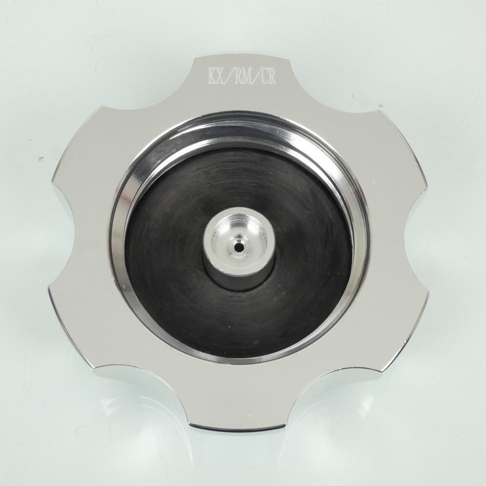 Bouchon de réservoir Kyoto aluminium poli pour moto Kawasaki 65 KX Neuf