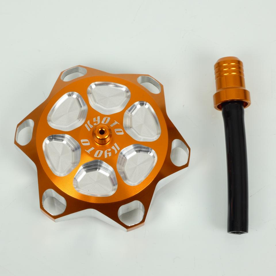 Bouchon de réservoir Kyoto aluminium anodisé or pour moto enduro cross KTM Neuf