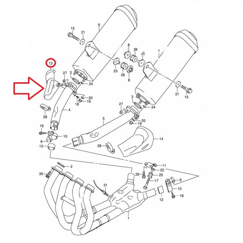 Protection pot d échappement pour Suzuki Gsx-R Hayabusa
