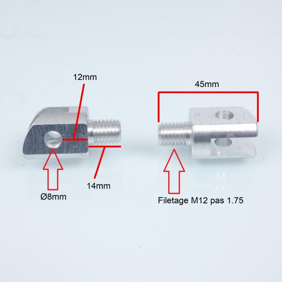 Paire de support chape de repose pied Mad aluminium pour moto Yamaha YA01 Neuf