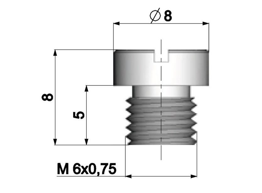 Un gicleur principal de 124 Polini pour carburateur moto Dellorto PHVA Ø6mm