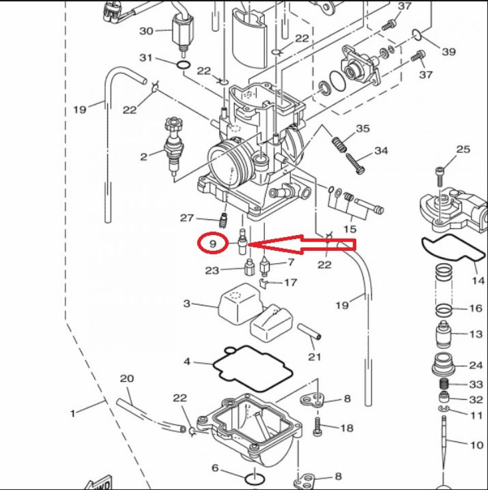 Gicleur ralenti KEP65 Keihin pour moto Yamaha 125 YZ Après 2022 B4X1494813