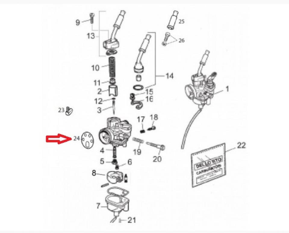 Bridage d'air de carburateur bride d'airorigine pour moto Gilera 50 SMT 827892