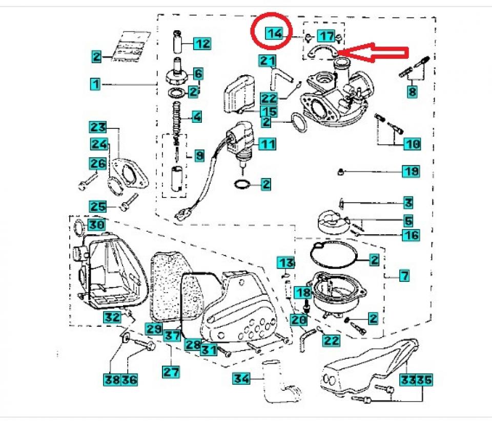 Bride starter automatique pour scooter Peugeot 50 SV Geo 1991 à 1995 752415 Neuf