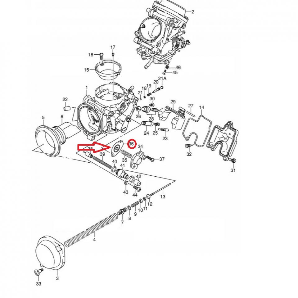 Diafragme Membrane de carburateur origine pour moto Suzuki 650 SV 13480-10F00