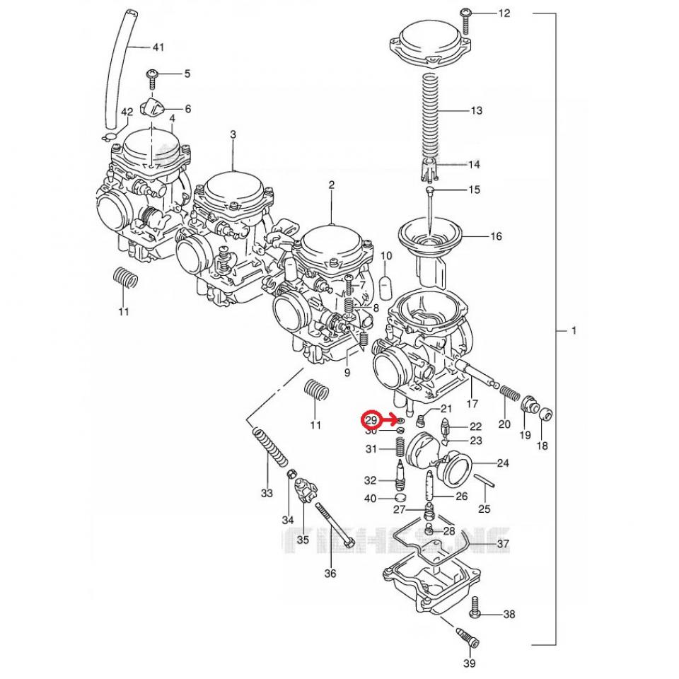 Joint vis de réglage carburateur origine pour moto Suzuki 600 Bandit 13295-26E00