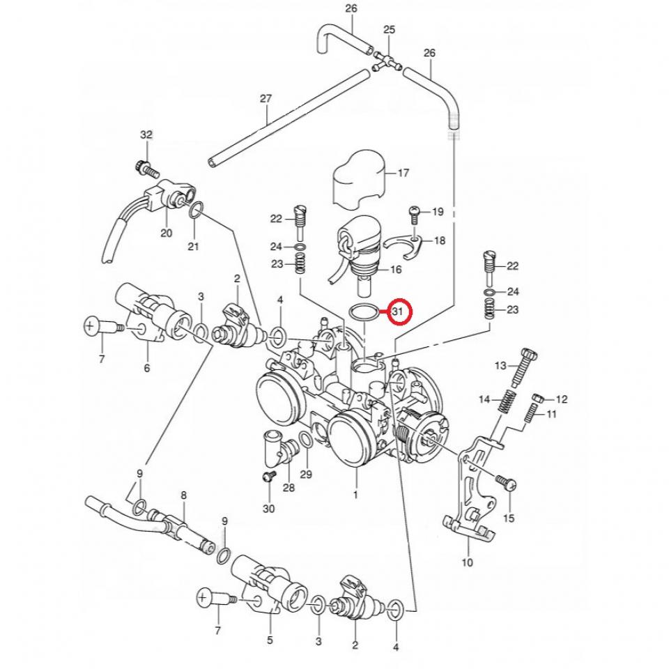 Joint torique de starter origine pour scooter Suzuki 400 Burgman 13278-10G00