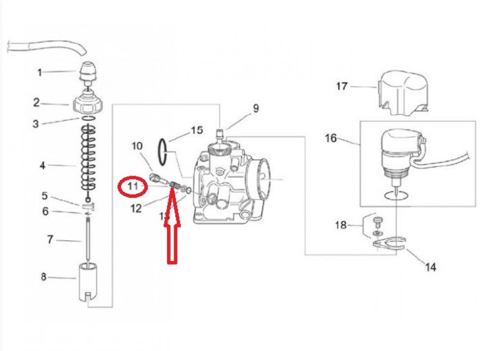 Ressort de Vis de richesse carburateur Keihin pour moto AP5RAR000057 Neuf