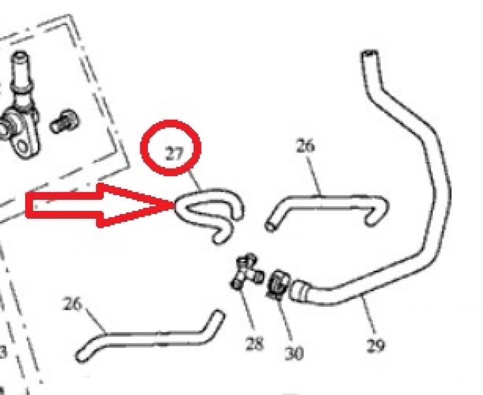 Durite décompression cylindre 2 pour moto Triumph 1050 Speed triple T1240008