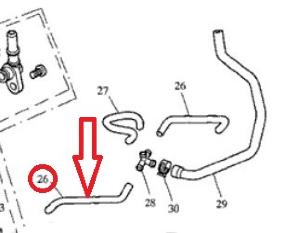 Durite décompression cylindre 1&3 pour moto Triumph 1050 Speed triple T1240007