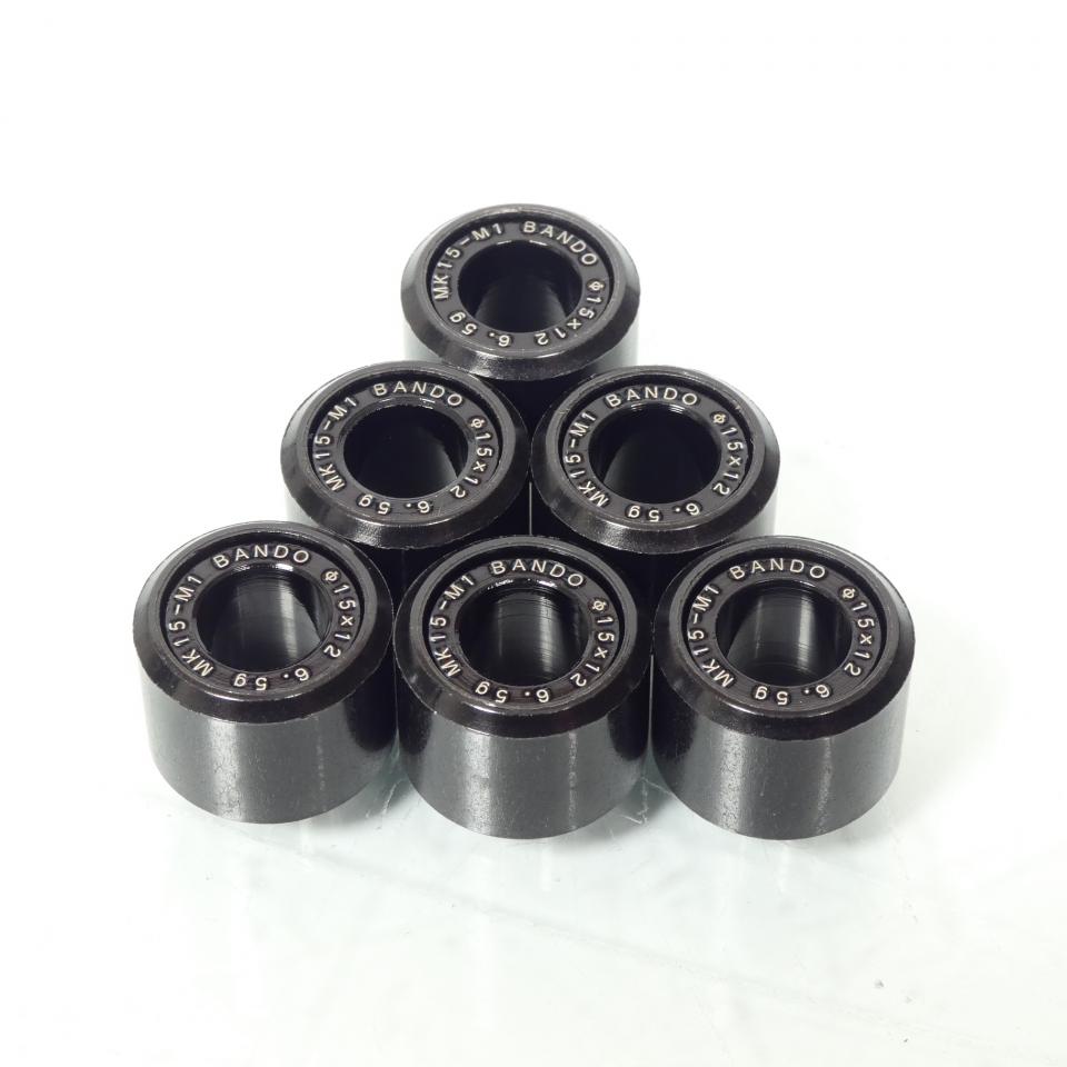 Galet rouleau de variateur Bando pour Scooter MBK 50 Booster Spirit 1990 à 2016 WR-150-120-065-6 / 15x12 6.5Grs Neuf
