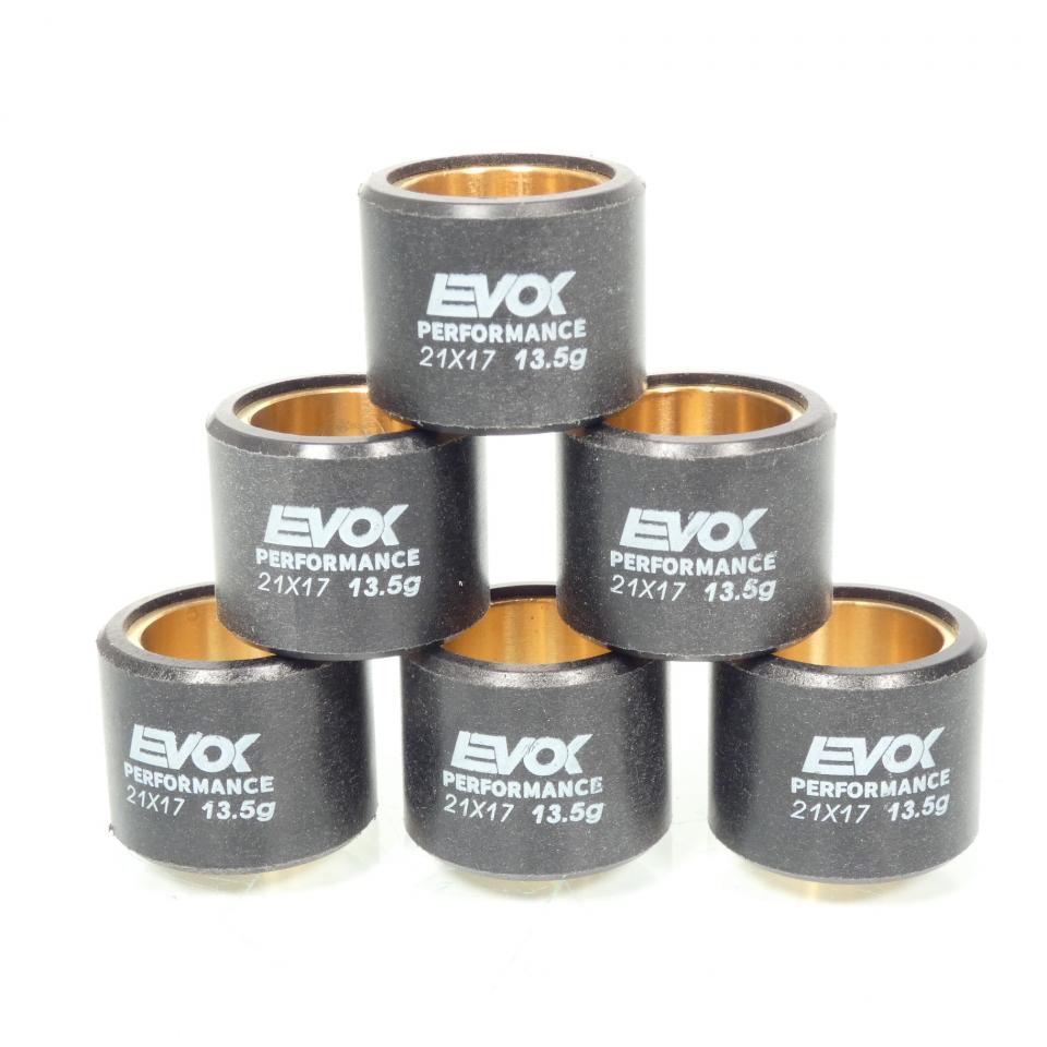 Galet rouleau de variateur EVOK pour scooter Piaggio 300 GTS ie Super 2008 à 2017 21x17 13.5Grs 100480119 Neuf