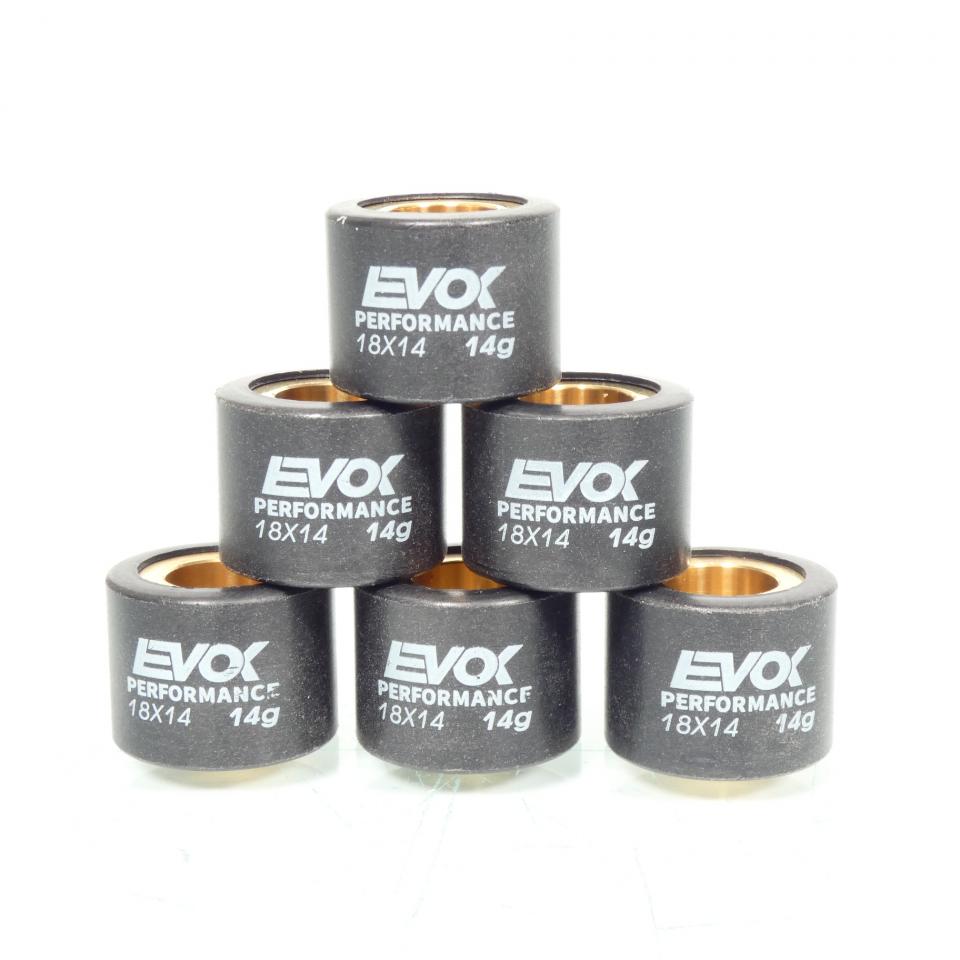 Galet rouleau de variateur EVOK pour scooter Peugeot 125 Tweet 2011 à 2020 18x14 14Grs / 100480049 Neuf