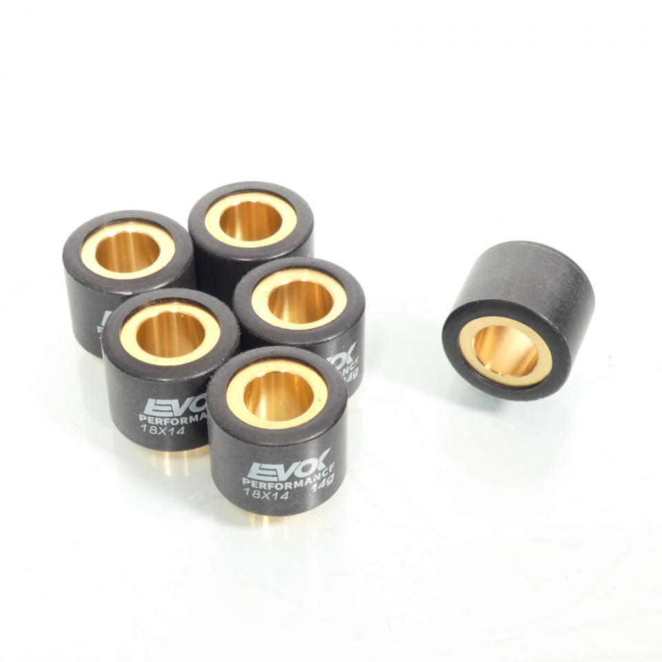 Galet rouleau de variateur EVOK pour scooter Peugeot 125 Tweet 2011 à 2020 18x14 14Grs / 100480049 Neuf