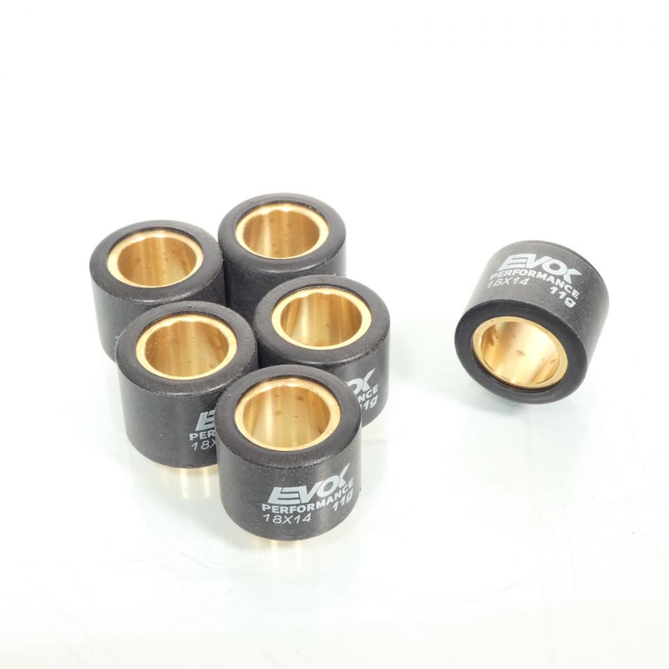 Galet rouleau de variateur EVOK pour scooter Peugeot 125 Tweet 2011 à 2020 18x14 11Grs 100480045 Neuf