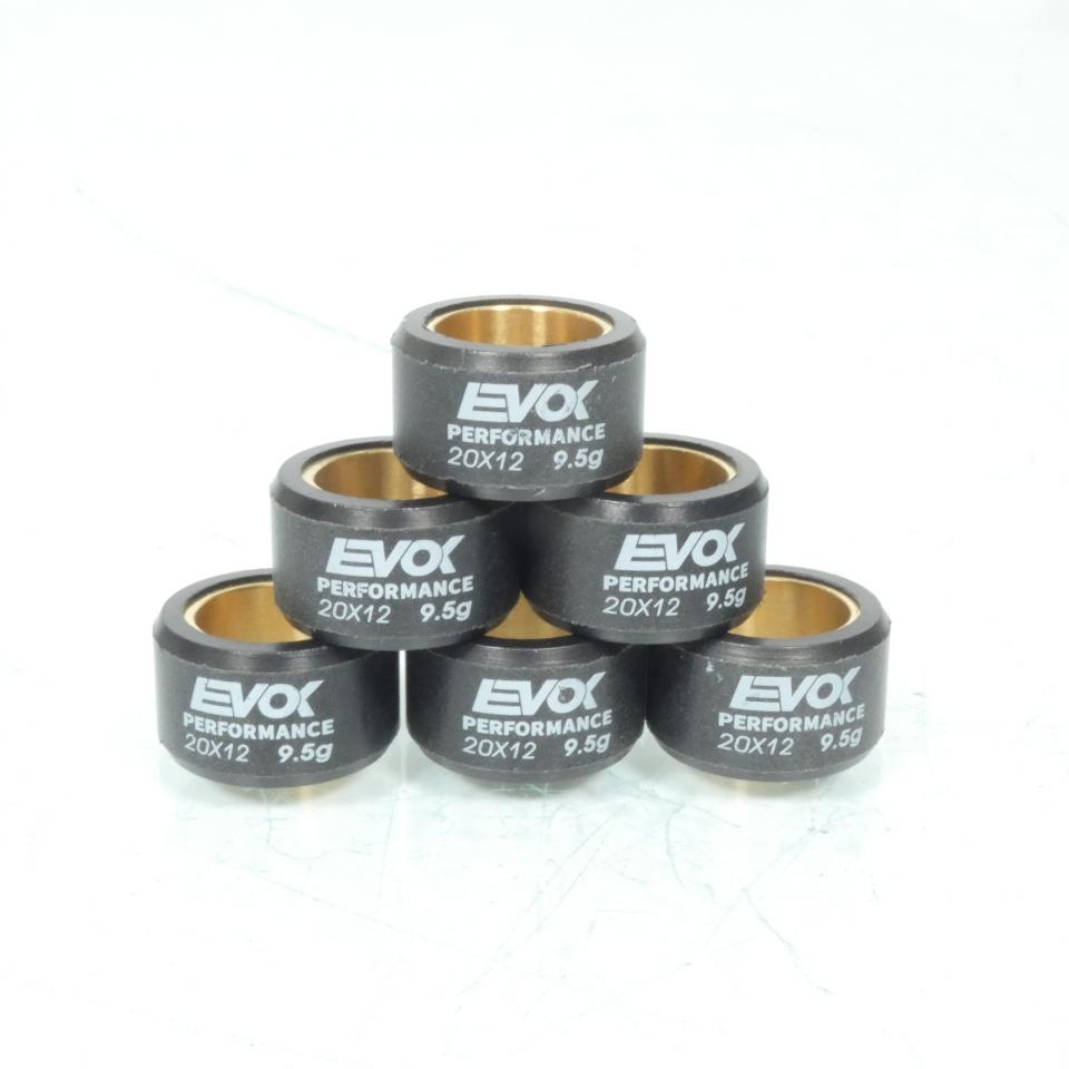Galet rouleau de variateur EVOK pour scooter Yamaha 125 X-Max 2006 à 2020 20x12 9.5Grs / 100480085 Neuf